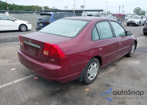 2002 Honda Civic Lx z USA, uszkodzony, nr VIN 2HGES16542H515589